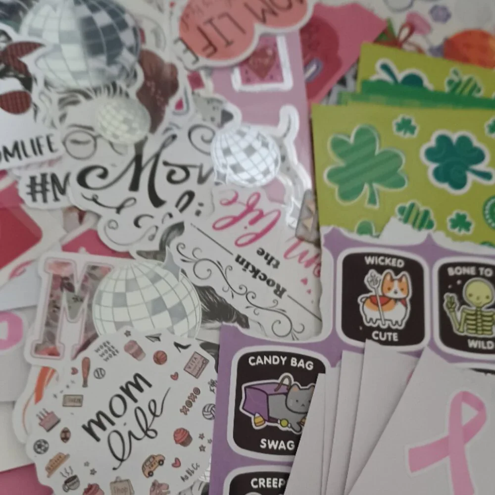 Large Bulk pack of Various Stickers.  Seasonal/Beauty/Mom Life/Paws/Birthday - Picture 2 of 2